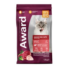 Award Indoor Big cats / Сухой корм Авард для взрослых Домашних кошек Крупных пород Говядина курица брокколи юкка Шидигера