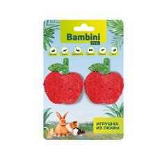 Bambini Pets / Игрушка Бамбини Петс для Грызунов Яблочки из люфы