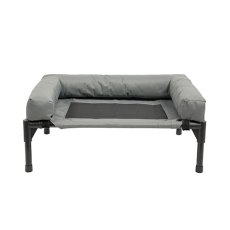 Mr.Kranch Elevated / Лежанка-шезлонг Мистер Кранч с мягкими бортиками для собак серая