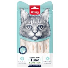 Wanpy Creamy Treat Tuna & Codfish / Лакомство Ванпи для кошек Нежное пюре из Тунца и Трески