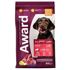 Award Puppy All Breed / Сухой корм Авард для Щенков от 1 месяца, беременных и кормящих собак всех пород Ягненок индейка яблоко черника