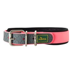 Hunter Convenience Comfort / Ошейник Хантер для собак биотановый мягкая горловина неон Розовый