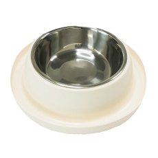 SuperDesign / Миска Супер Дизайн на меламиновой подставке Белая