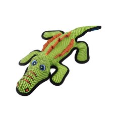 Mr.Kranch / Игрушка Мистер Кранч для собак Аллигатор плюшевая с канатиком и пищалкой зеленая