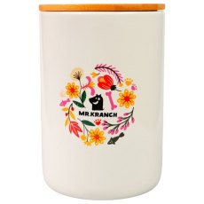 Mr.Kranch / Бокс керамический для хранения корма Цветы прованса Розовый