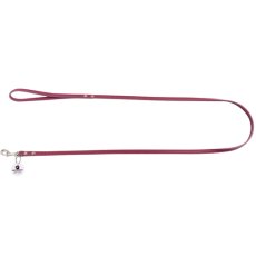 Mr.Kranch / Поводок Мистер Кранч для собак из Натуральной кожи с QR-адресником Малиновый