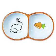 Mr.Kranch / Миска для грызунов двойная Оранжевая