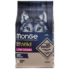 Monge Dog BWild Low Grain Adult All Breeds Goose / Сухой Низкозерновой корм Монж Бивайлд для взрослых собак всех пород мясо Гуся
