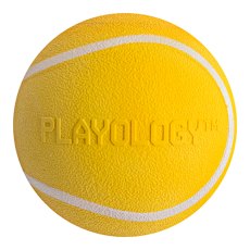 Playology Squeaky Chew Ball / Игрушка Плэйолоджи для собак хрустящий жевательный мяч с пищалкой и с ароматом курицы Желтый