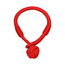 Playology Tough Tug Knot / Игрушка Плэйолоджи для собак жевательный канат с ароматом говядины Красный