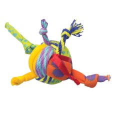 Catstages Dental / Игрушка Кетстейджес для кошек "Мяч с хвостиками" c кошачьей мятой