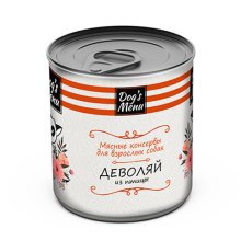Dogs Menu / Консервы Догс Меню для взрослых собак Деволяй из птицы (цена за упаковку)