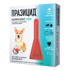 Apicenna ПРАЗИЦИД-КОМПЛЕКС НЕО капли на холку для щенков и собак от 10 до 20 кг