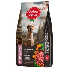 Родные Корма / Сухой корм для взрослых собак всех пород с Индейкой и овощами