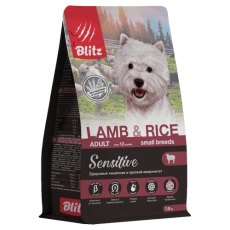 Blitz Sensitive Adult Small Breeds Lamb & Rice / Сухой корм Блиц для взрослых собак Мелких пород Ягненок рис