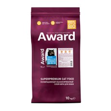 Award Adult Sterilized / Сухой корм Авард для взрослых Стерилизованных кошек Белая рыба семя льна клюква цикорий