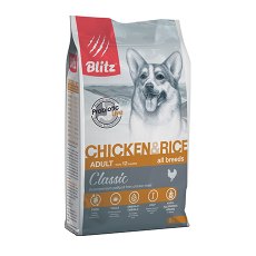 Blitz Classic Adult All Breeds Chicken & Rice / Сухой корм Блиц для взрослых собак всех пород Курица рис