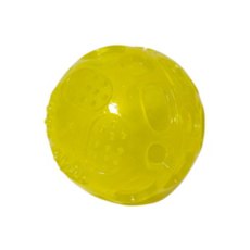 Homepet TPR / Игрушка Хоумпет для собак Мячик с пищалкой желтый