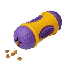 Homepet Silver Series TPR / Игрушка Хоумпет для собак Цилиндр фигурный с отверстиями для лакомств Каучуковый 6 см х 13 см