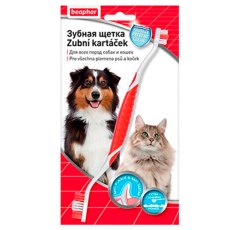 Beaphar Toothbrush / Зубная щетка Беафар для всех пород собак и кошек Двойная