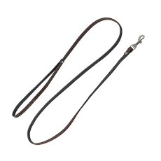 Homepet / Поводок Хоумпет для собак Кожаный простроченный Черный