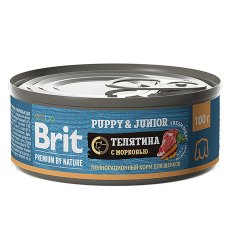 Brit Puppy & Junior / Консервы Брит для Щенков всех пород Телятина с морковью (цена за упаковку)