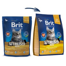 Brit Premium Sterilised Duck&Chicken / Сухой корм Брит Премиум для Стерилизованных кошек Утка Курица