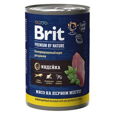 Brit Puppy Premium by Nature / Консервы Брит для Щенков всех пород Индейка (цена за упаковку)