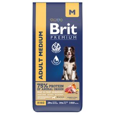Brit Premium Adult Medium / Сухой корм Брит Премиум для взрослых собак Средних пород Индейка Телятина