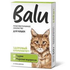 Balu / Лакомство мультивитаминное Балу для кошек Здоровый иммунитет таурин и морские водоросли