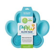 PetDreamHouse Paw 2-in-1 Slow Feeder & Lick Pad Blue Easy / Миска ПетДримХаус Лапа 2в1 для собак и кошек для медленного кормления 540г