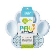 PetDreamHouse Paw 2-in-1 Slow Feeder & Lick Pad Baby Blue Easy / Миска ПетДримХаус Лапа 2в1 для собак и кошек для медленного кормления 540г