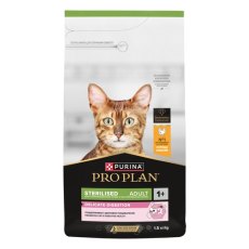 PRO PLAN STERILISED / Сухой корм ПРО ПЛАН для взрослых стерилизованных кошек с чувствительным пищеварением с курицей