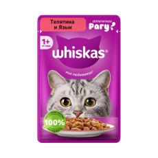 Whiskas Особое удовольствие / Паучи Вискас для взрослых кошек Телятина Ягнёнок и Овощи рагу (цена за упаковку)