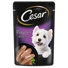 Cesar / Паучи Цезарь для взрослых собак паштет с Ягненком (цена за упаковку)