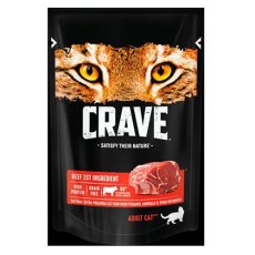 Crave Adult Cat Beef / Беззерновые Паучи Крэйв для взрослых кошек Говядина (цена за упаковку)