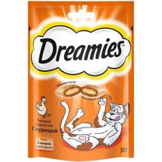 Dreamies / Лакомство Дримис для кошек Подушечки с Курицей