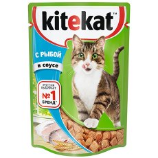 Kitekat / Паучи Китикет для кошек Рыба в соусе (цена за упаковку)