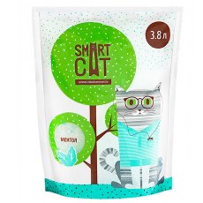 Smart Cat / Наполнитель Смарт Кэт для кошек Силикагелевый аромат Ментола