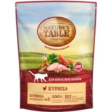 Natures Table / Сухой корм Нейчерс Тейбл для взрослых кошек Курица