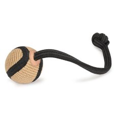Camon / Игрушка Камон Мяч Джутовый для дрессировки собак с Короткой ручкой