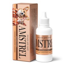 Amstrel / Лосьон для ушей Амстрел для кошек и собак с Пантенолом, аллантоином и каланхоэ