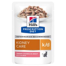 Hills Prescription Diet k\d Kidney Care Salmon / Лечебные паучи Хиллс для кошек при Заболеваниях Почек Лосось (цена за упаковку)