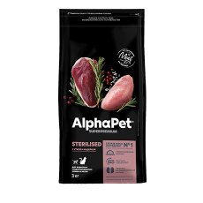 AlphaPet Superpremium / Сухой корм АльфаПет для Стерилизованных кошек Утка индейка