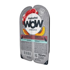 AlphaPet Wow Superpremium / Влажный корм Ламистеры АльфаПет для собак с Чувствительным пищеварением Говядина и томленая тыква (цена за упаковку)