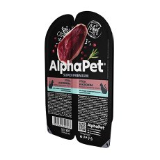 AlphaPet Superpremium / Влажный корм Ламистеры АльфаПет для кошек с Чувствительным пищеварением Утка и клюква (цена за упаковку)