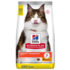 Hills Science Plan Perfect Digestion Adult / Сухой корм Хиллс для взрослых кошек для Поддержания баланса пищеварения Курица