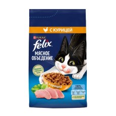 FELIX МЯСНОЕ ОБЪЕДЕНИЕ / Сухой корм Пурина Феликс Мясное объедение для взрослых кошек с курицей