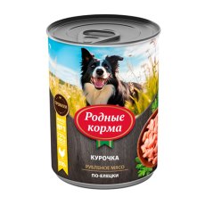 Родные Корма / Консервы для собак Курочка по-Елецки (цена за упаковку)