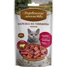 Деревенские лакомства / Нарезка из Говядины нежная для кошек
